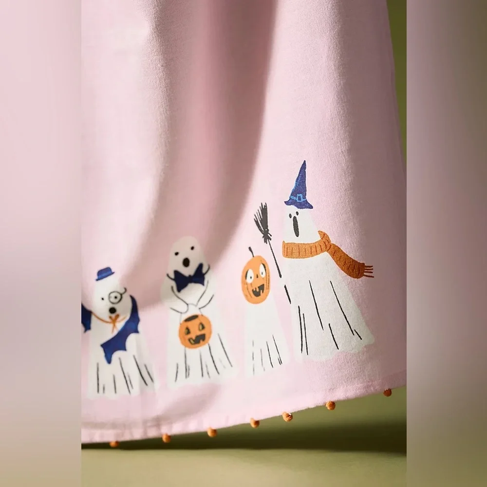 New Anthropologie Home Decor Halloween Trick-or-Treat Ghosts Dish Towel